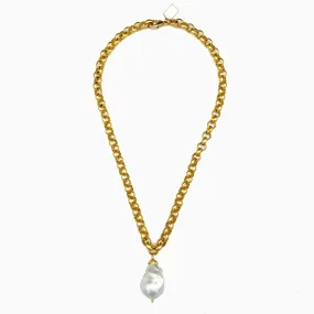 132-01-G | SIMPLE TURKISH NECKLACE (WHITE/GOLD)