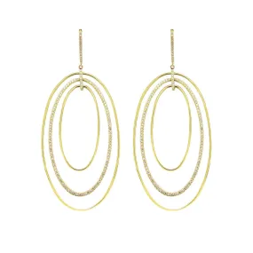 14K GOLD DIAMOND DANIELLE EARRINGS