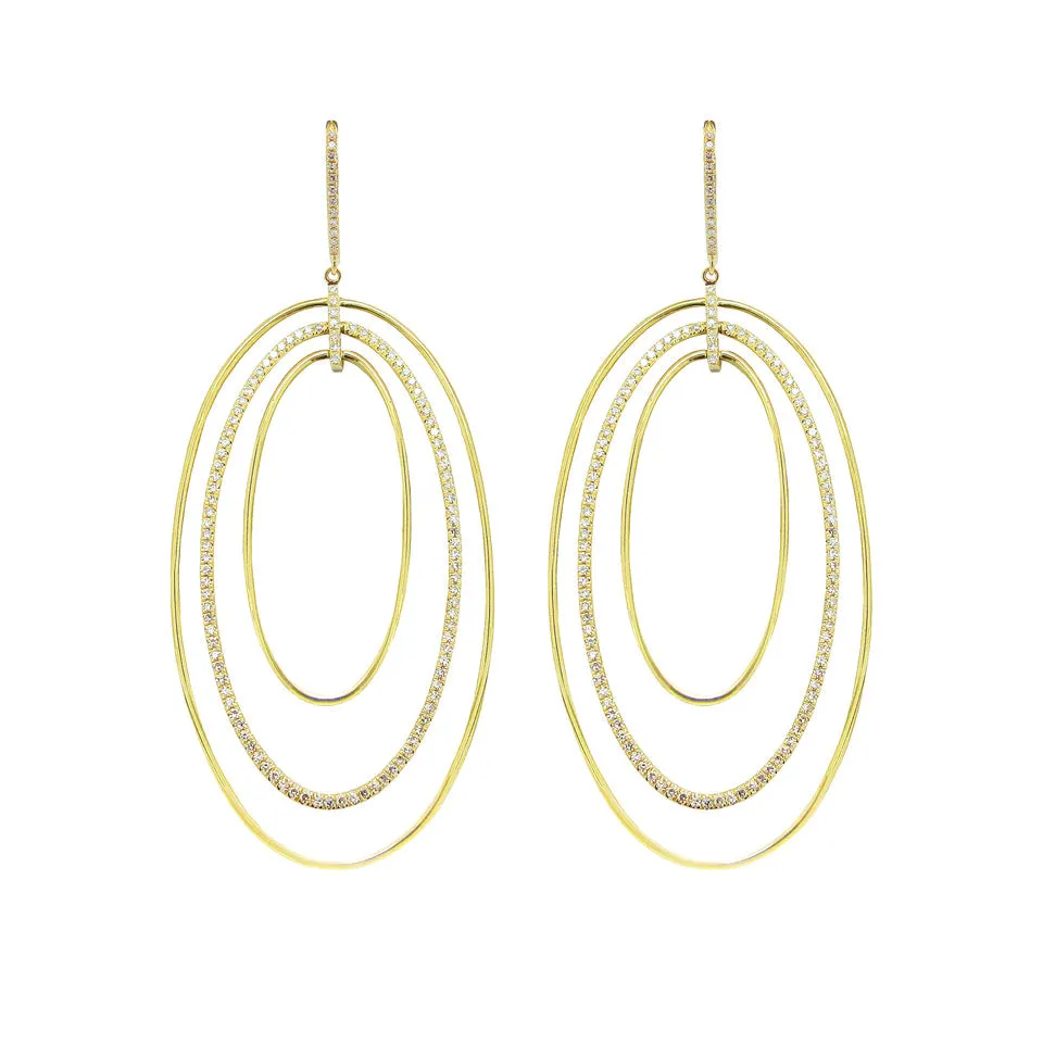 14K GOLD DIAMOND DANIELLE EARRINGS