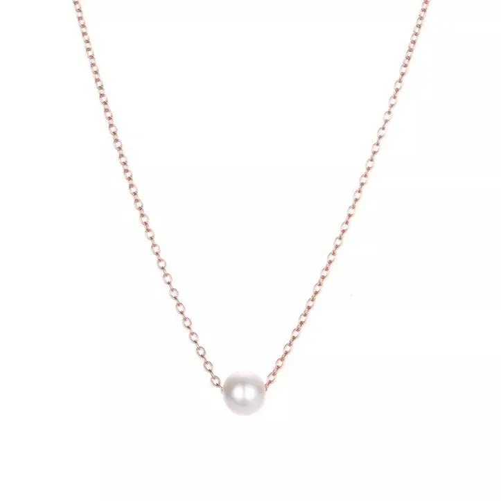 14K Gold-Filled Dainty Pearl Choker Necklace