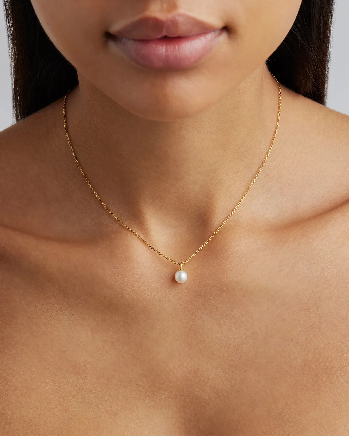 18k Gold Vermeil Floating On Air Pearl Necklace