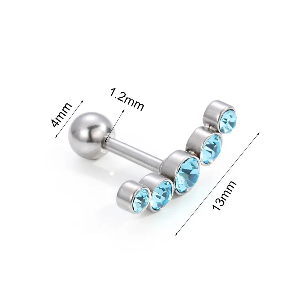 1PC Cartilage Helix Tragus Ear Piercing Punk Rock Ear Nail Piercing Accessories Ear Stud Earrings Body Jewelry Accessories