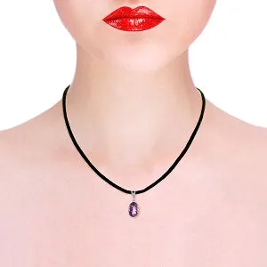 7.56 Carat 14K Solid White Gold Hip Hooray Amethyst Diamond Necklace