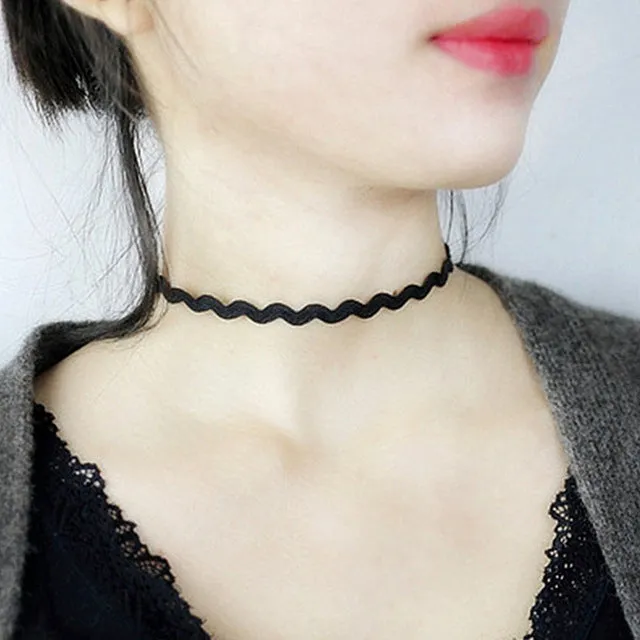 80's 90's Fashion Choker Necklaces For Women Black Velvet Ribbon Statement Necklace Collares Simulated Pearls Bijoux 2017 HOT