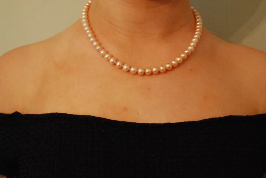 A  signature freshwater pearl strand necklace