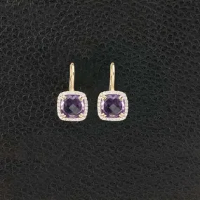 Amethyst & Diamond Earrings