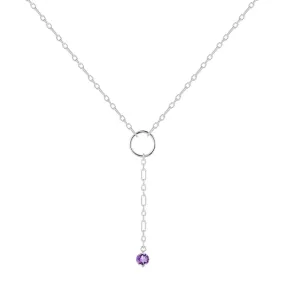 Amethyst Drop Necklace