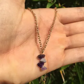 Amethyst Gold Necklace