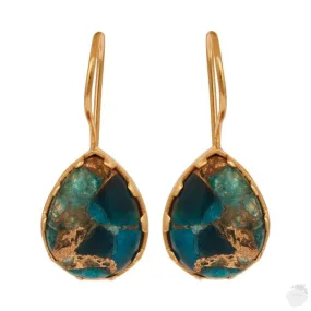 Apatite jade Mohave copper turquoise gemstone Earring