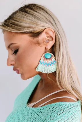 Beach Villa Earrings in Mint