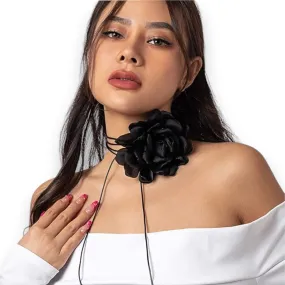 Big Flower Wrap Choker