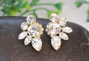 BRIDAL Cluster Stud EARRINGS