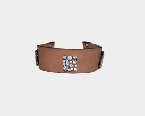 Camel Crystal choker - The Milano