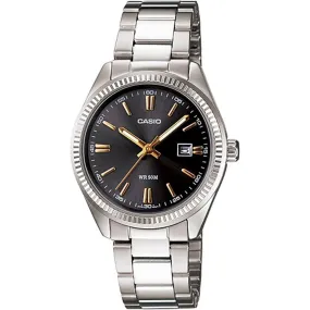 CASIO COLLECTION Mod. DATE - BLACK, GOLD INDEXES