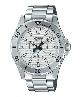 Casio Men's Standard Analog Marine Sports Silver Stainless Steel Band Watch MTD1086D-7A MTD-1086D-7A