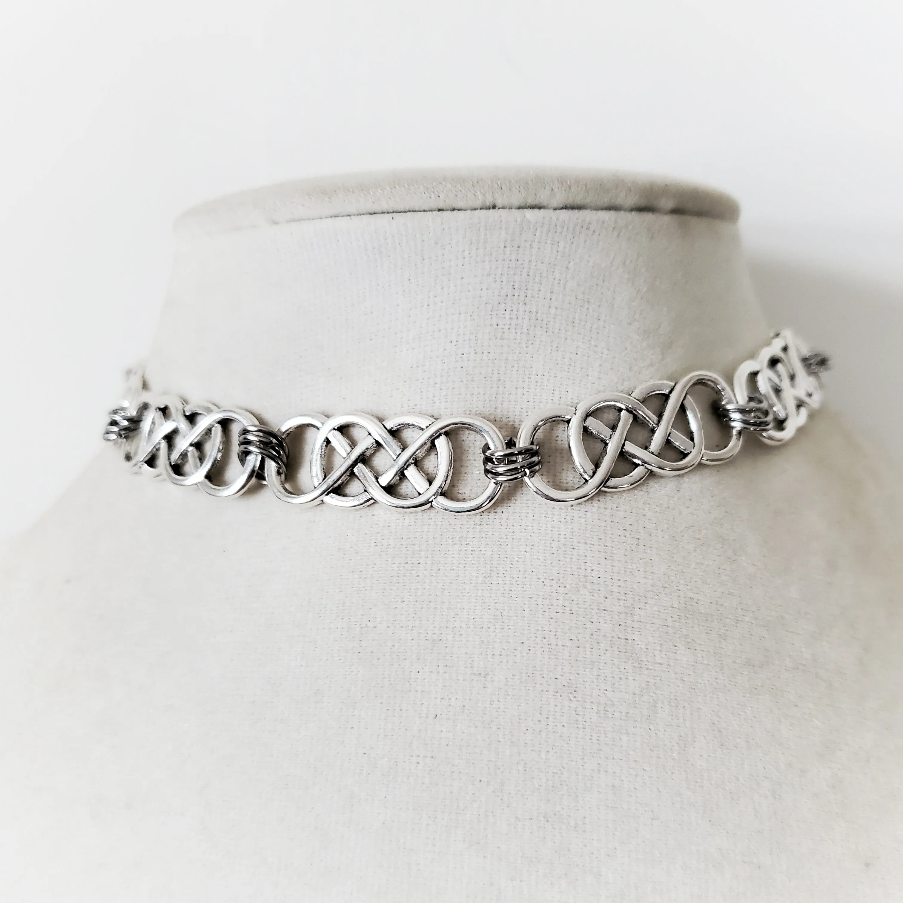 Celtic Infinity Link Choker Necklace