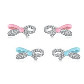 Charming S925 Sterling Silver Bow Earrings - Fashionable and Elegant