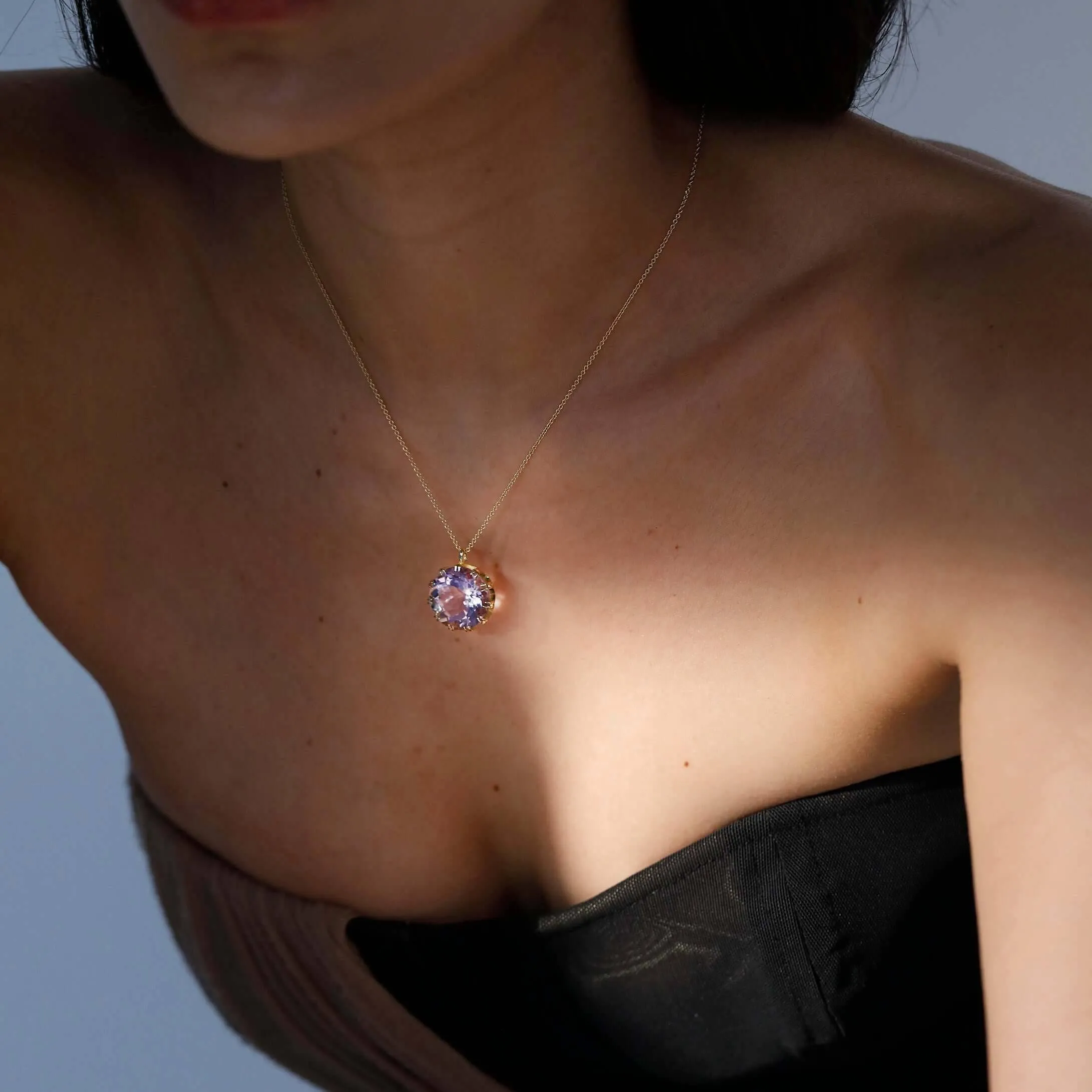 Crown Pendant Purple Amethyst