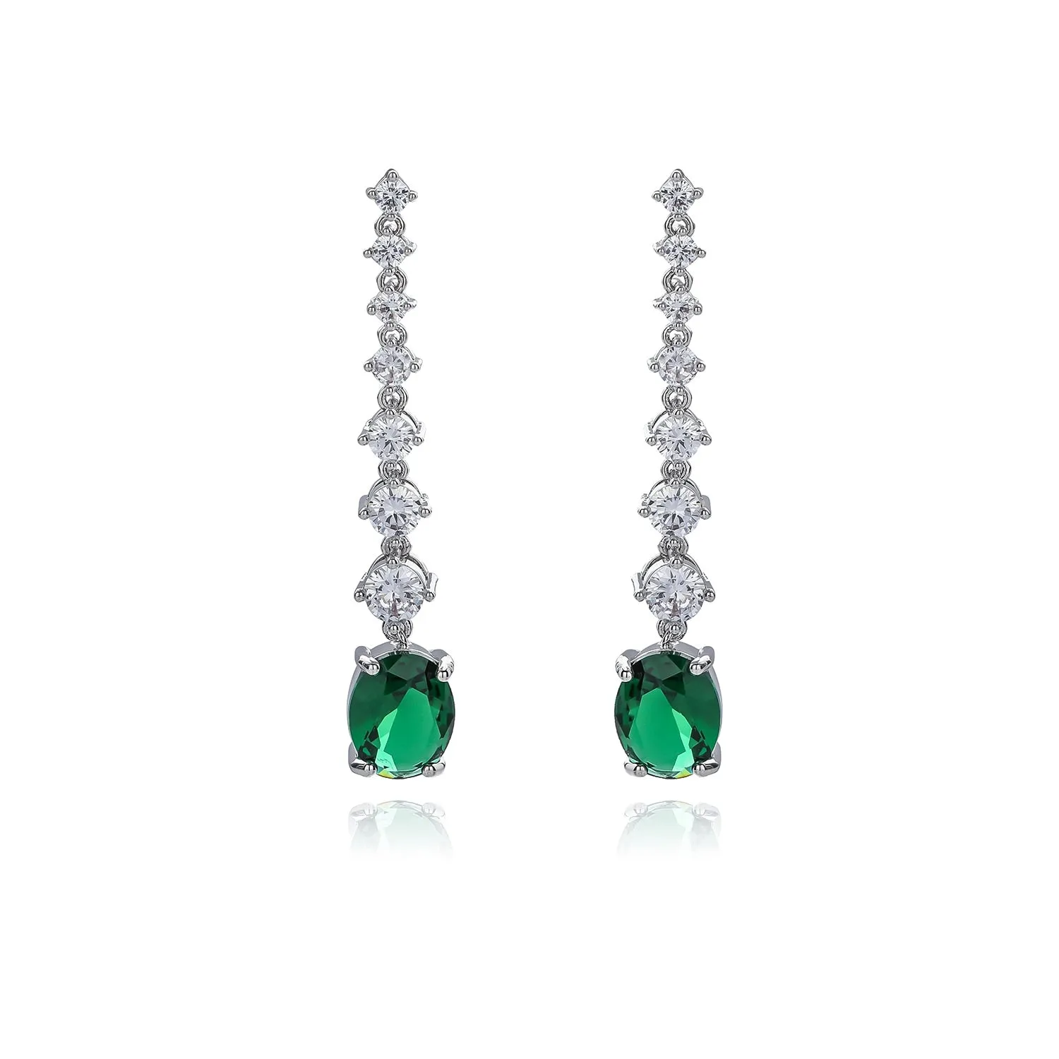 Crystal Cubic Zircon Drop Princess Eugenie Earrings for Weddings Special Events