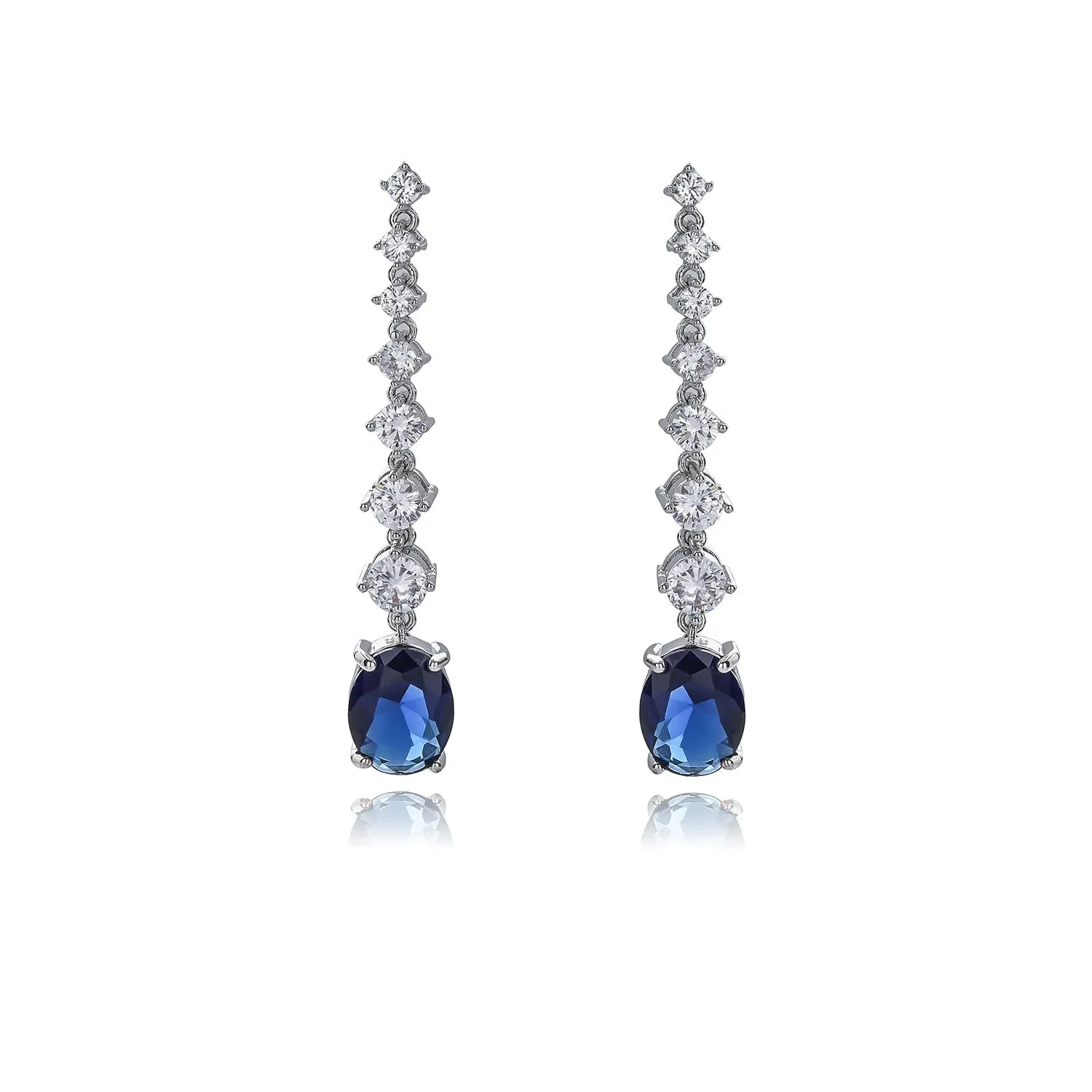 Crystal Cubic Zircon Drop Princess Eugenie Earrings for Weddings Special Events