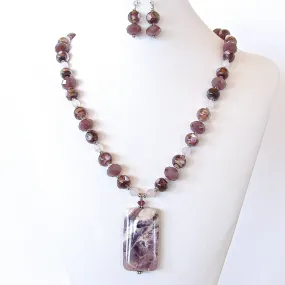 Dani: Amethyst Pendant Necklace Set