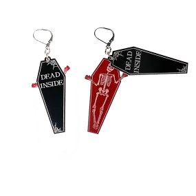 Dead Inside- Open Casket- Dangle Earrings