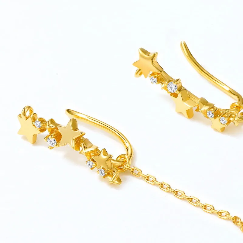 Detachable Star Climber Earrings