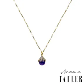 Diamond Claw & Amethyst Necklace