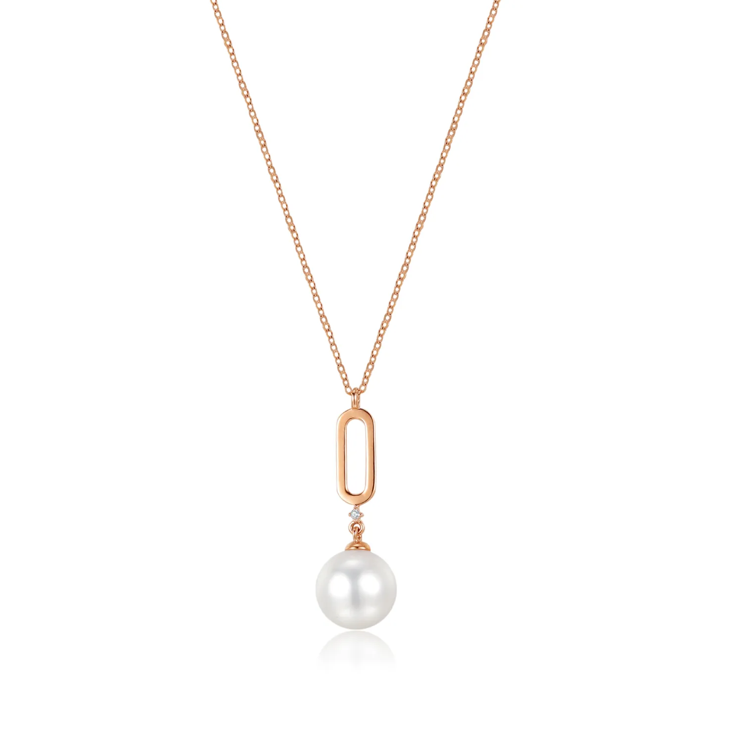 Diamond "Loop" Pearls Necklace