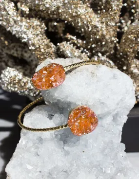 DRUZY QUARTZ BRACELET- ORANGE