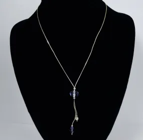 Dyadema - Italian Sterling Silver Amethyst Lariat Necklace