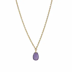 Faceted Amethyst 17" 24K Gold Vermeil Necklace