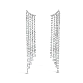 Five Strand Diamond Dangle Earrings