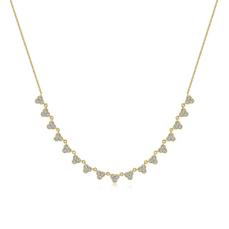 Gabriel & Co. 14k Yellow Gold Lusso Diamond Necklace