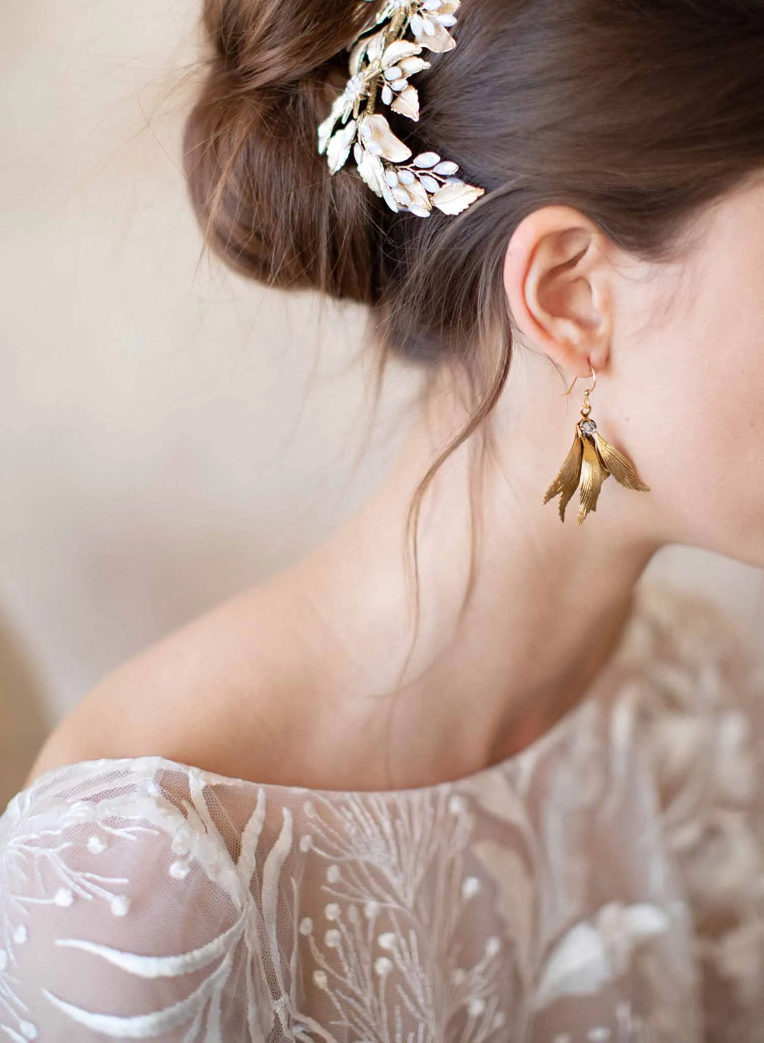 Grecian dainty wing earrings - Style #2073