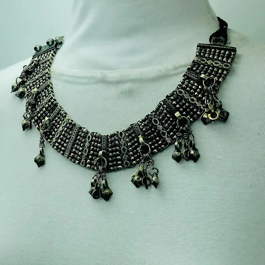 Handmade Vintage Kuchi Choker Necklace