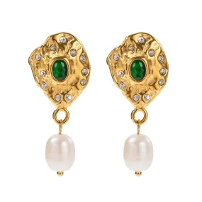 Harmony Pearl Zircon Earrings