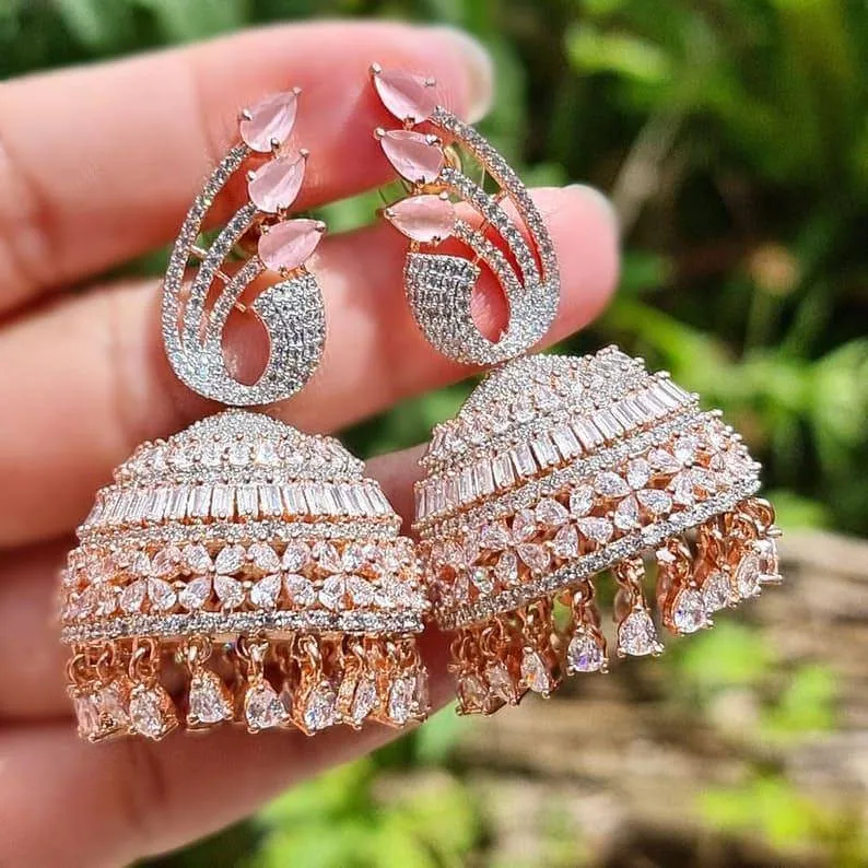 Hina AD Jhumka Earrings