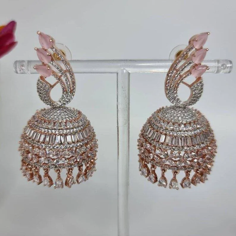 Hina AD Jhumka Earrings