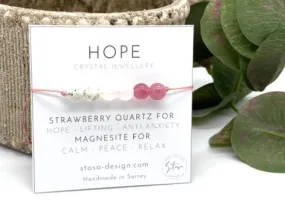 Hope - Crystal Bracelet - Strawberry Quartz