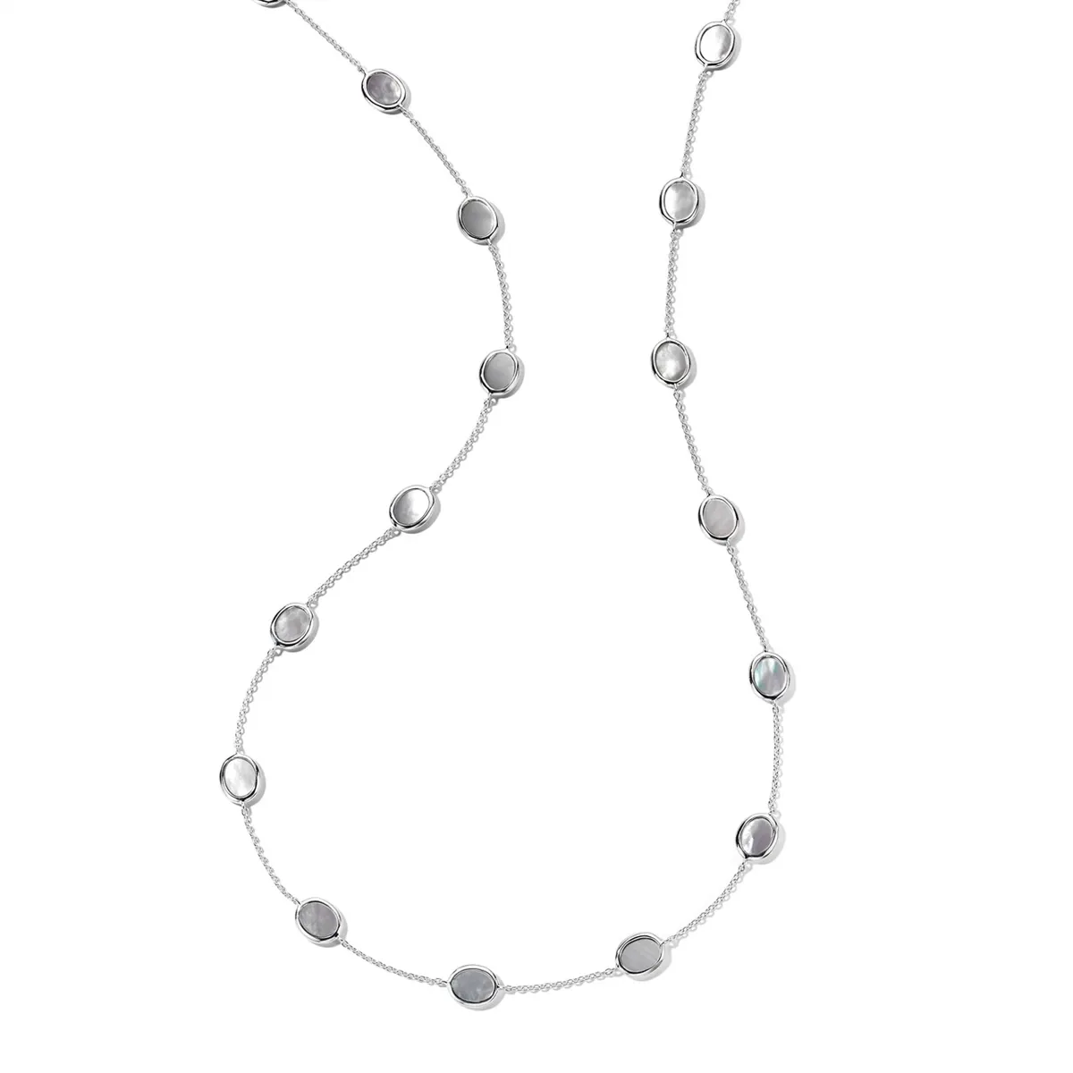 Ippolita Sterling Silver Polished Rock Candy Short Confetti Necklace with Mother of Pearl