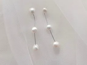 Jade - Freshwater Pearl Drop Bridal Earrings