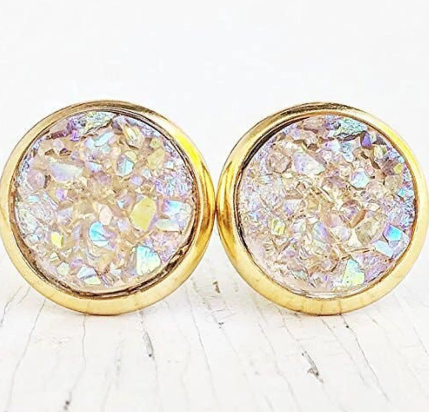 Jenna Scifres Opal Druzy Stud Earrings