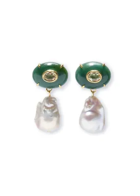 LIZZIE FORTUNATO Plaza Pearl Earring - Jade