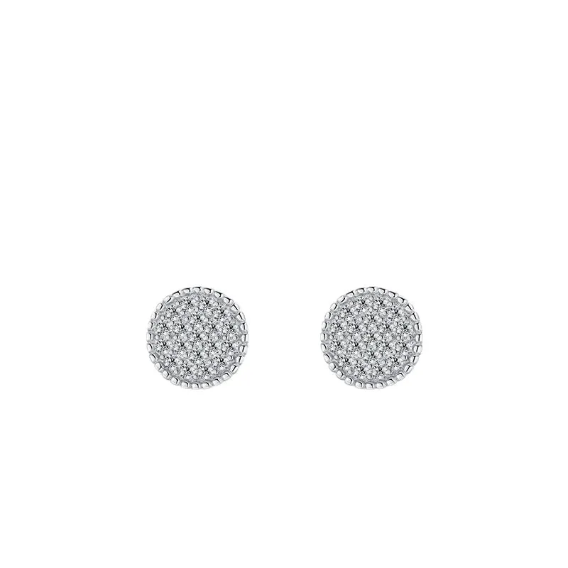 Luxurious Sterling Silver Simulated Diamond Zircon Earrings