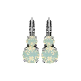 Medium Double Stone Earrings in White Opal *Custom*