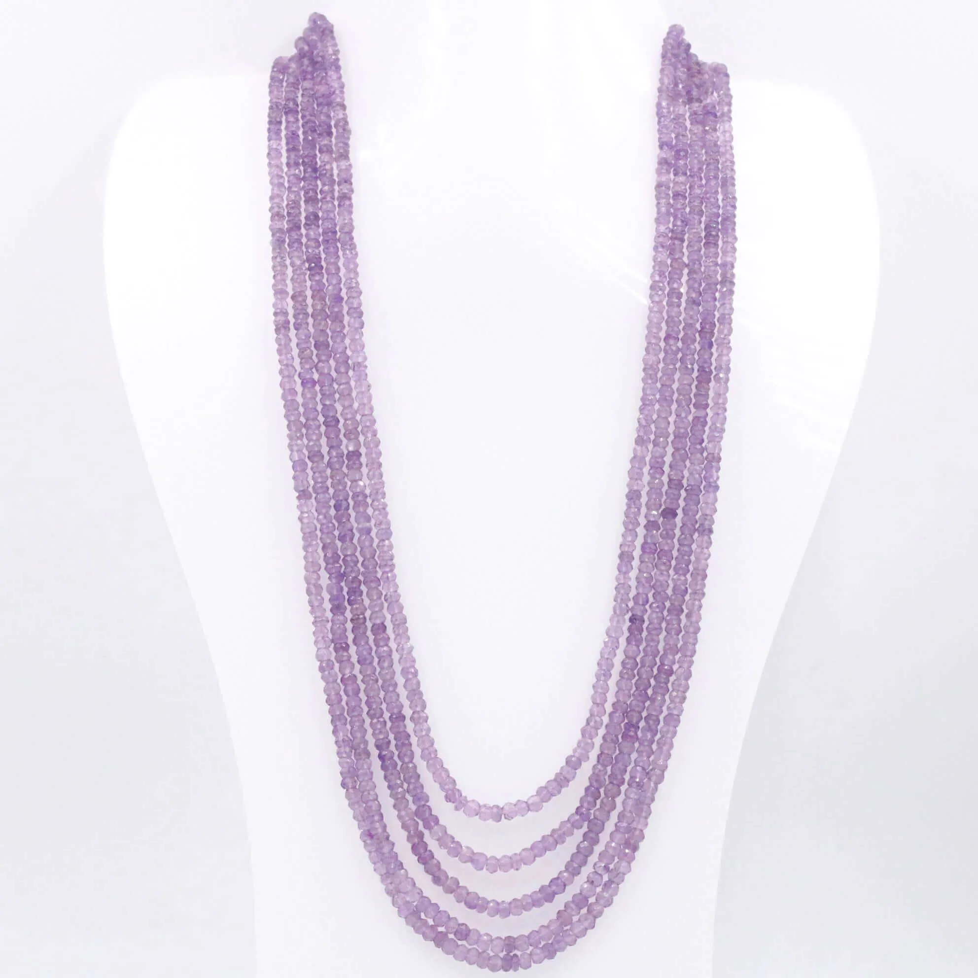 Natural Amethyst Necklace Beaded Amethyst Necklace Gemstone Necklace Quartz Sarafa Indian Necklace Long Necklace Layered Necklace SKU 6143243