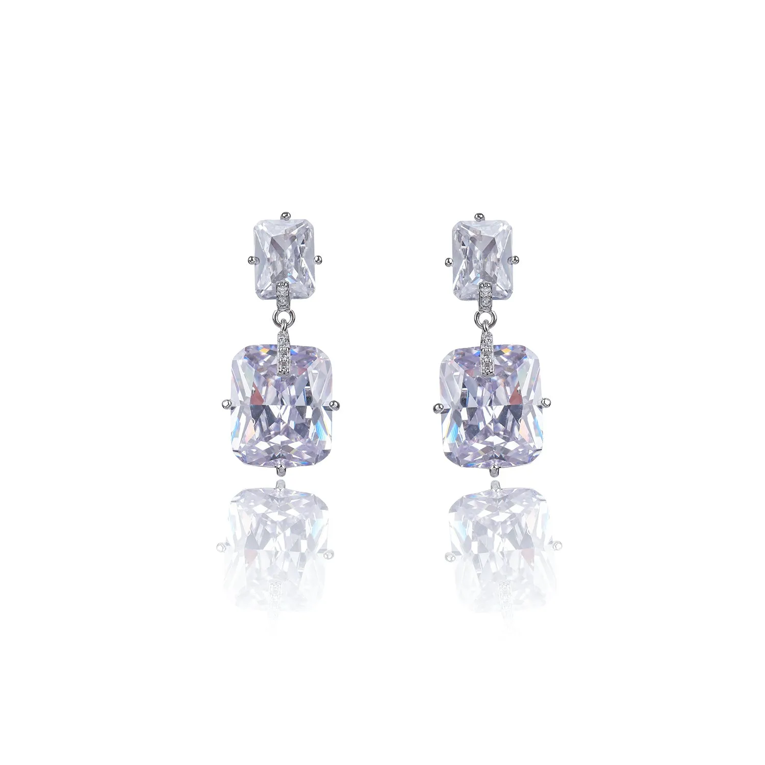 New Square Cubic Zircon Drop Wedding Earring, Women Girl Accessories Jewelry CE11691