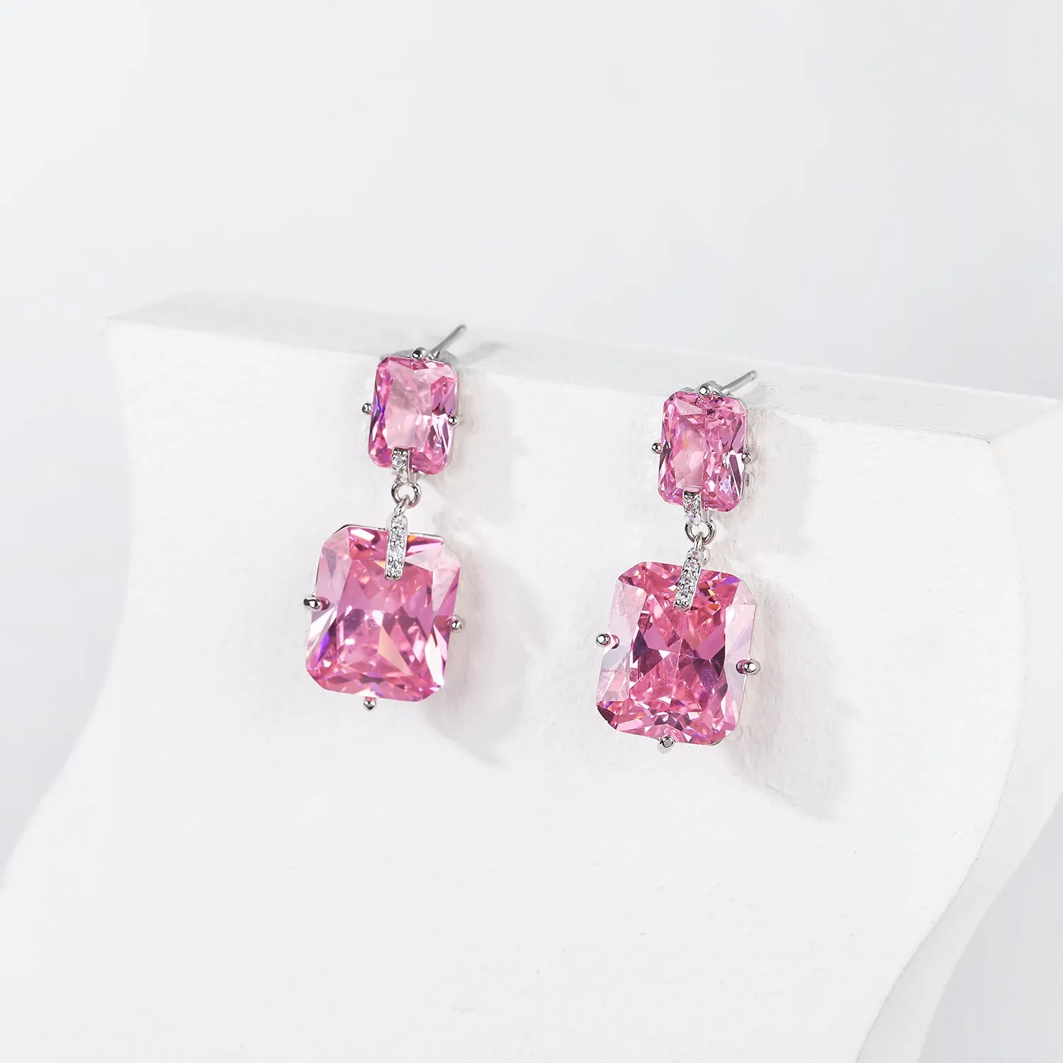 New Square Cubic Zircon Drop Wedding Earring, Women Girl Accessories Jewelry CE11691