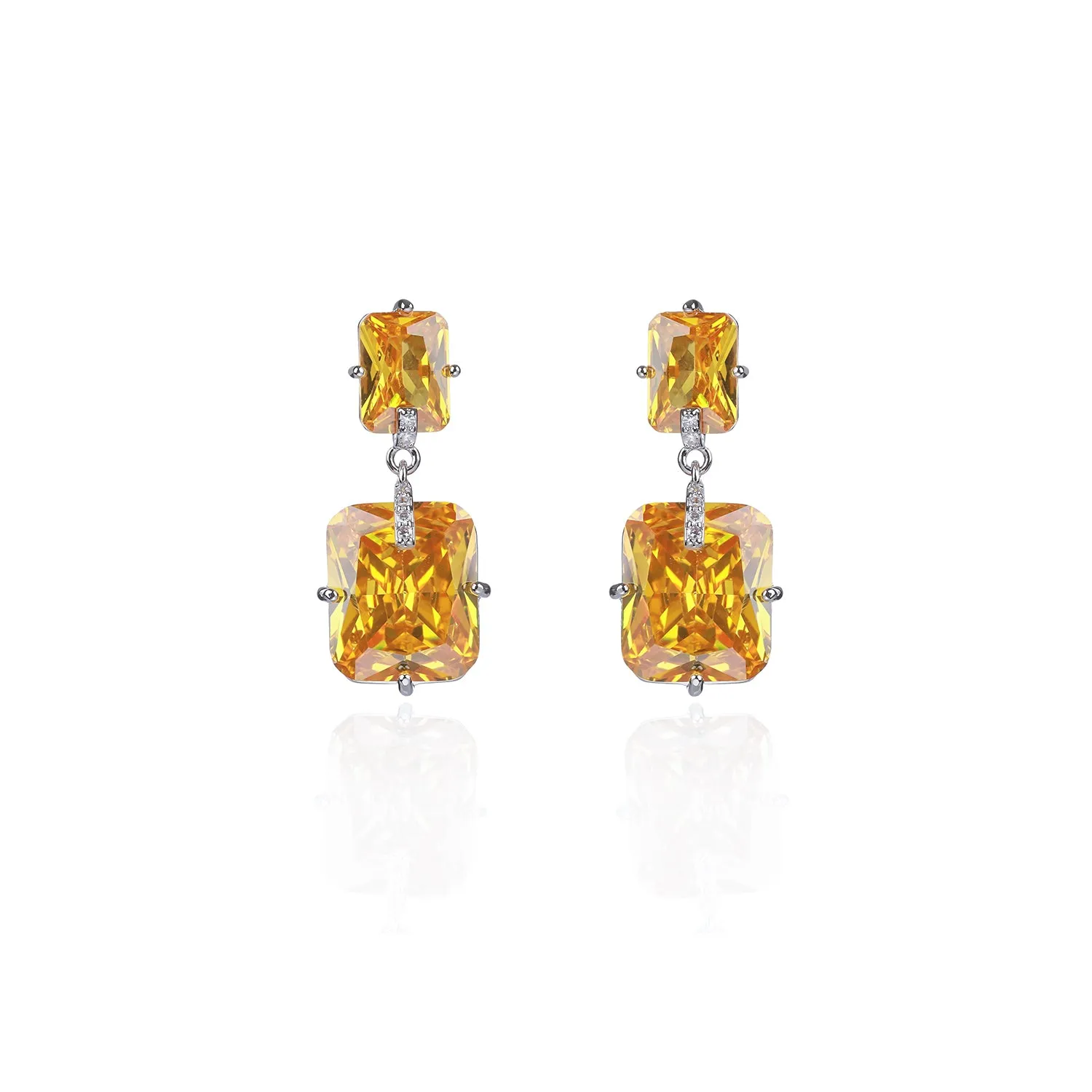 New Square Cubic Zircon Drop Wedding Earring, Women Girl Accessories Jewelry CE11691